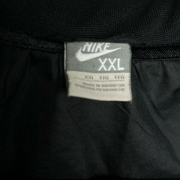 Nike Men's Zipper Closing Windbreaker Black Bomber Lightweight Jacket size XXL - Picture 4 of 6